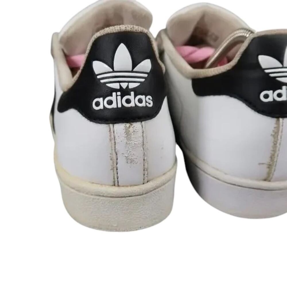 Adidas Shoes Kids 7 Sneakers Superstar Lifestyle Classic White Black Casual Low - Picture 6 of 14
